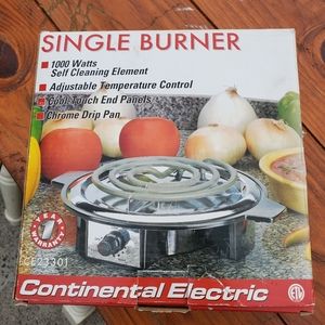 Single electric burner. Brand new. In box never used.
